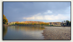 A fall day along the Yellowstone River.